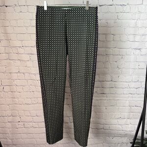 Gretchen Scott Designs Navy & Green Skinny Printed Ponte Pants